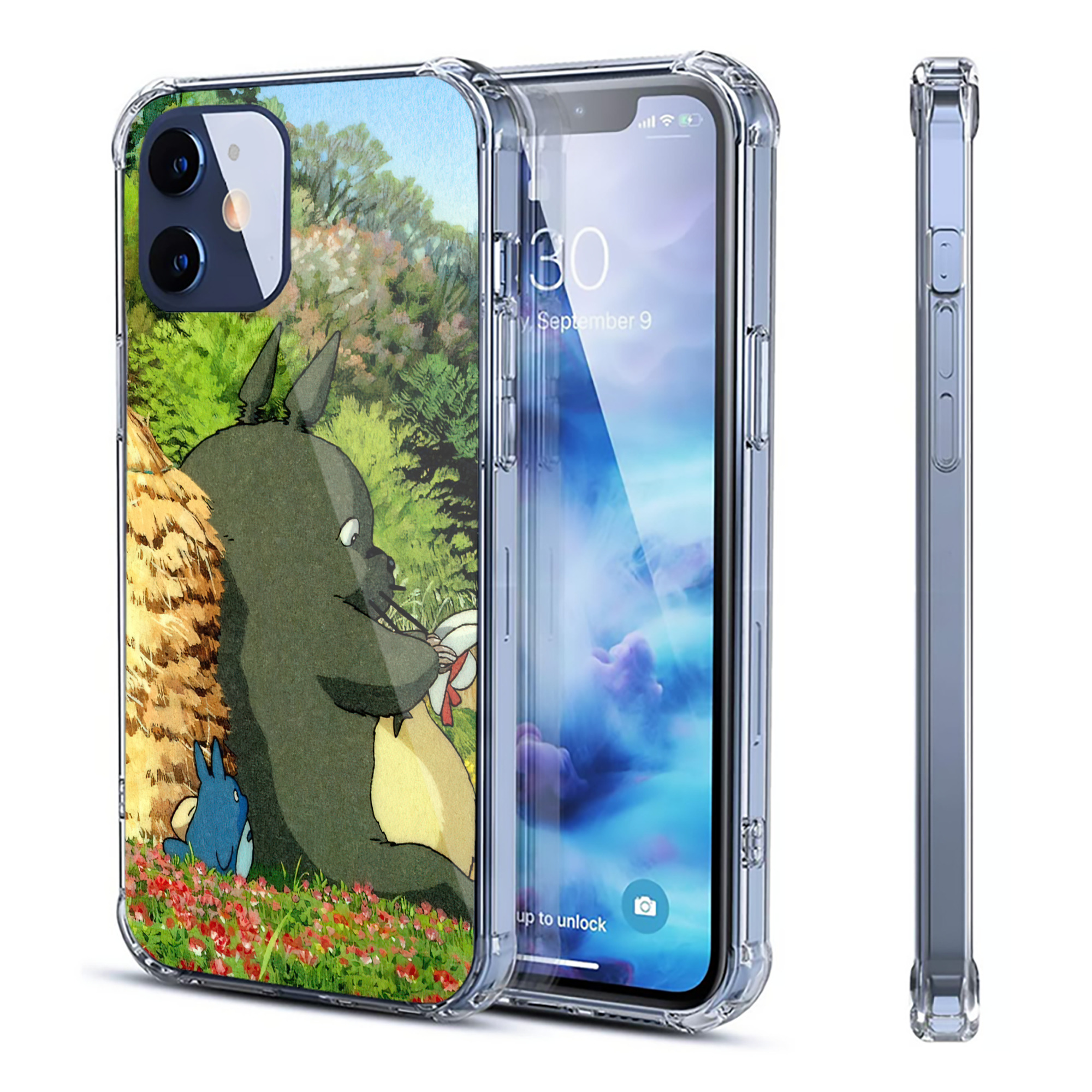 （画像用） となりのトトロ 草壁メイ 草壁サツキ My Neighbor Totoro Satsuki Kusakabe Mei Kusakabe 【iPhone 12シリーズ対応】透明スマホケース（クリアソフトケース）